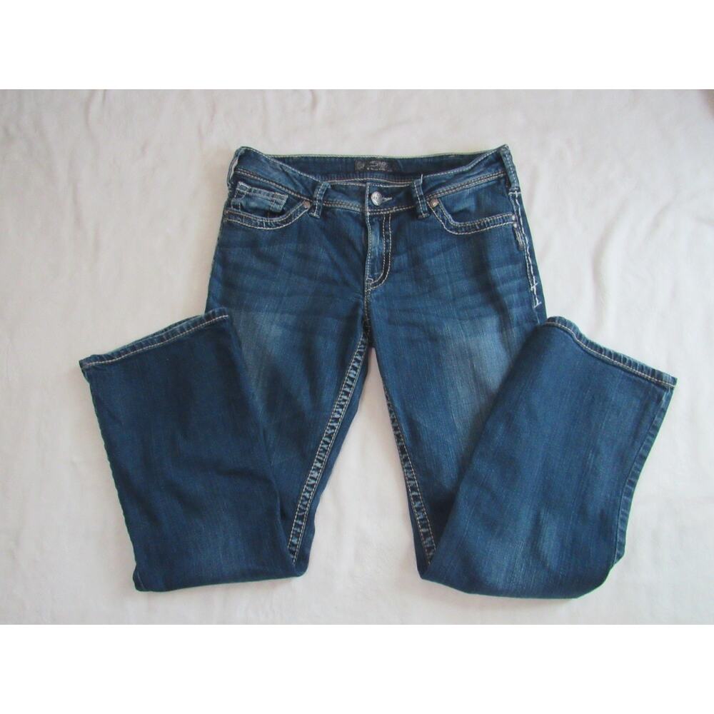Silver Jeans Suki Bootcut Women 32x32 Med/Dark Wash Stretch Rodeo Western